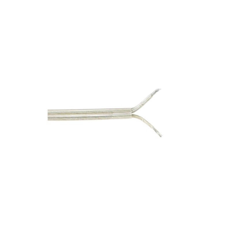 Transparent parallel cable silver 2 x 0.50 mm2 audio