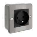 French single socket base for flexible tube