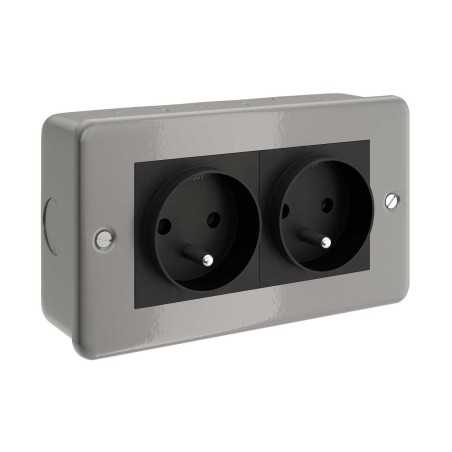 French double socket base for flexible tube