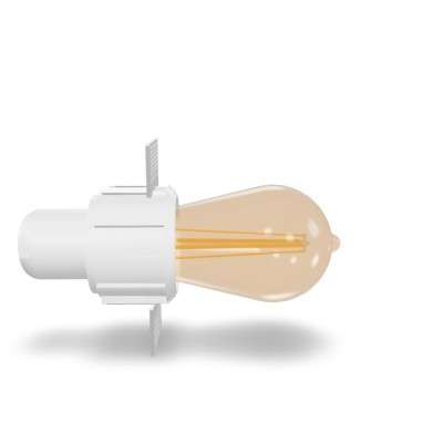 Aluminum E27 white ceiling lamp MEUCON