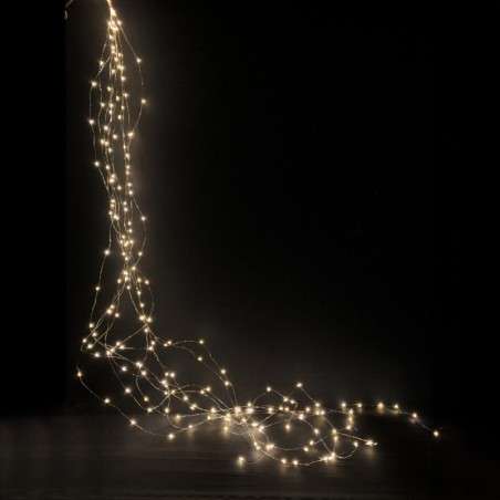 Waterfall of 1000 fixed warm white LEDs and 200cm long