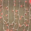 Curtain 300 red LEDs IP65 linkable white cable 200x150