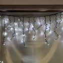 Curtain 100 LEDs cold IP44 linkable black cable 200x70
