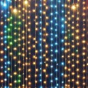Programmable 300x200 600 LED RGB IP44 curtain with remote control