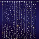 Curtain 300 LEDs cold IP65 linkable white cable 200x150