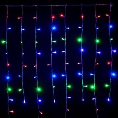 256 LED RGB programmable curtain with green cable 160x150
