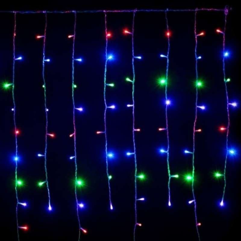 256 LED RGB programmable curtain with green cable 160x150