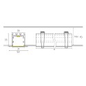 Recessed module 50mm wide with integrated LED and linkable
