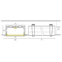 Recessed module 90mm wide with integrated LED and linkable