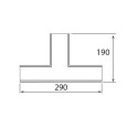 Recessed module T with 50mm wide profile, integrated linkable LED.