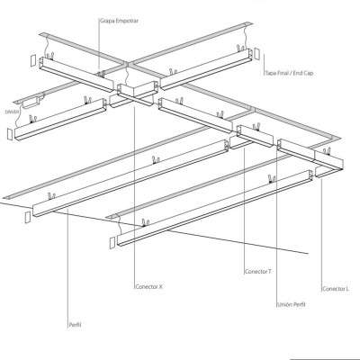Kit for connecting 90mm wide LED modules