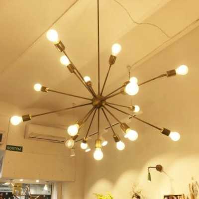 Brass ball for lamp fittings 100mm with 24 + 2 outputs