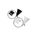Suspension kit for hanging three-phase rails