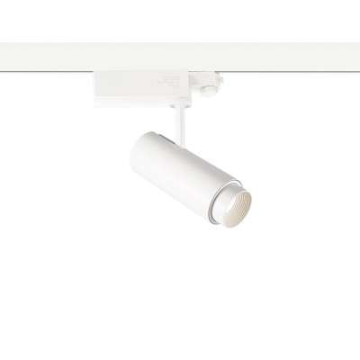 Three-phase 20W 1800lm 3000K LED spotlight with zoom