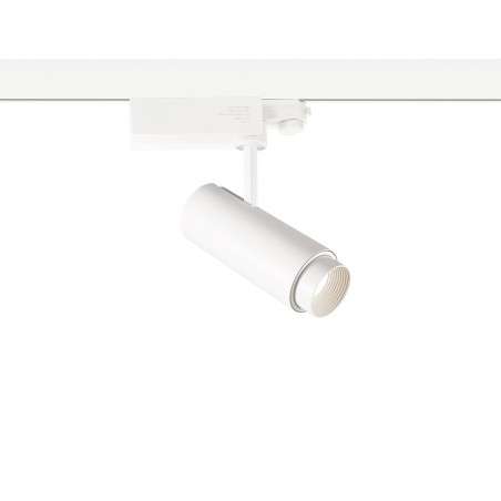 Three-phase 20W 1800lm 3000K LED spotlight with zoom