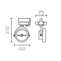 Three-phase 15W 800lm 3000K dimmable LED spotlight