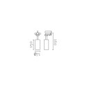 Three-phase 30W LED spotlight with 3000lm 38º with tone selector
