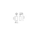 Three-phase 40W LED spotlight with 4000lm 38º with tone selector