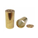 Brass tube 135mm high x 60mm diameter + lid