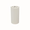 White brass tube 80mm tall x 40mm diameter with lid