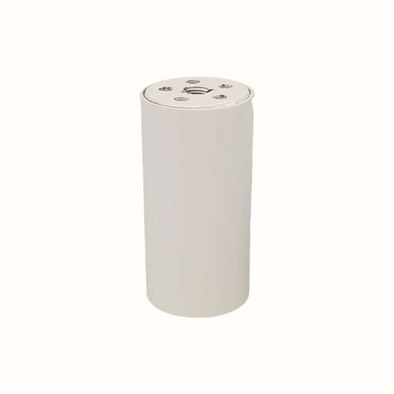 White brass tube 80mm tall x 40mm diameter with lid