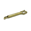 Brass rod with double ring for lamp attachment.