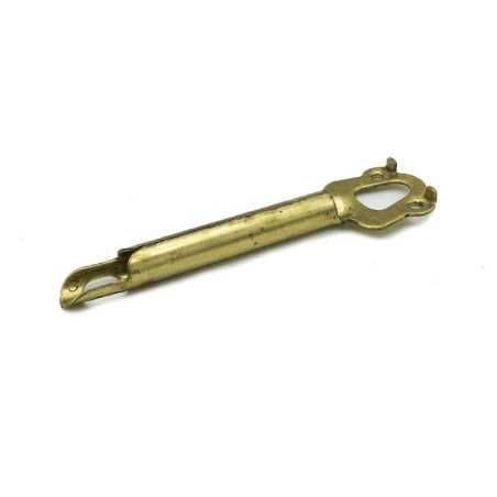 Brass rod with double ring for lamp attachment.