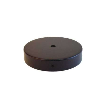 Black metal support 140mm diameter x 25mm with one output