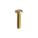 Brass screw for lamps M4 x 16mm with slotted head.