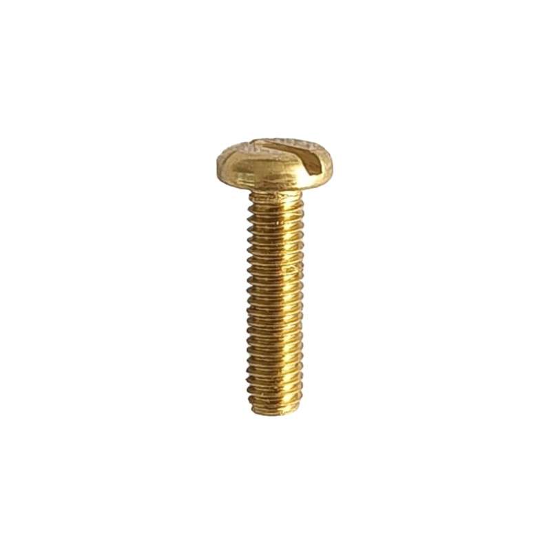 Brass screw for lamps M4 x 16mm with slotted head.
