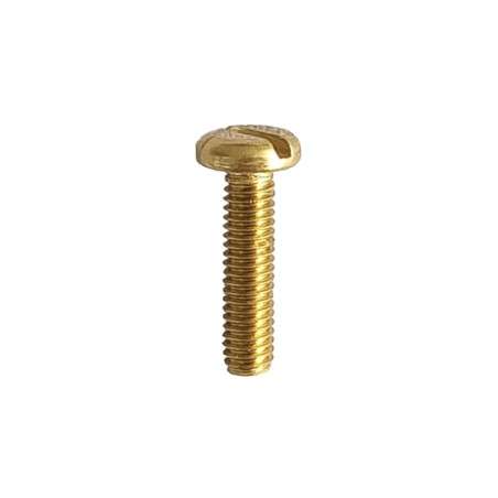 Brass screw for lamps M4 x 16mm with slotted head.