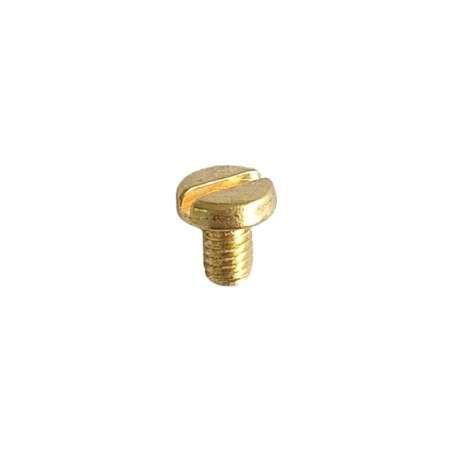 Screw for lamps M4 x 6mm, gold, with slotted head.