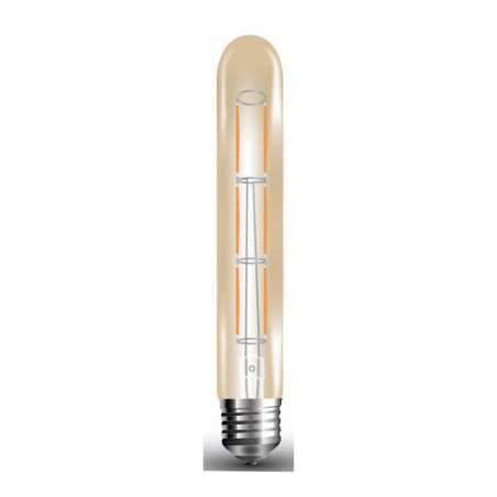 Amber filament tubular bulb E27 6W 600lm