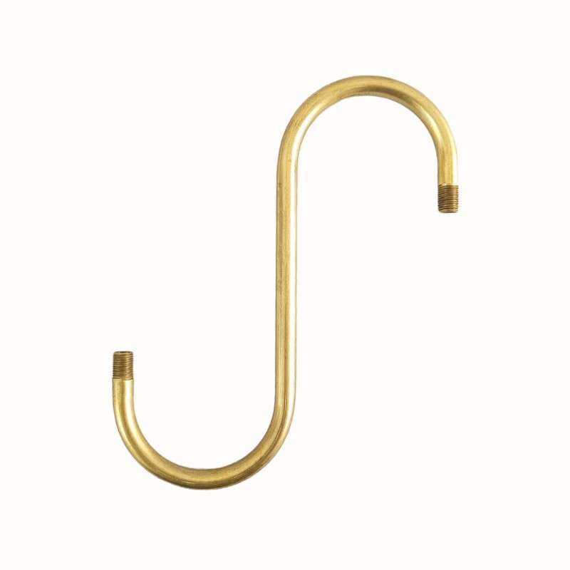Brass S arm 190x170 Ø10 M10x1 | Lighting DIY
