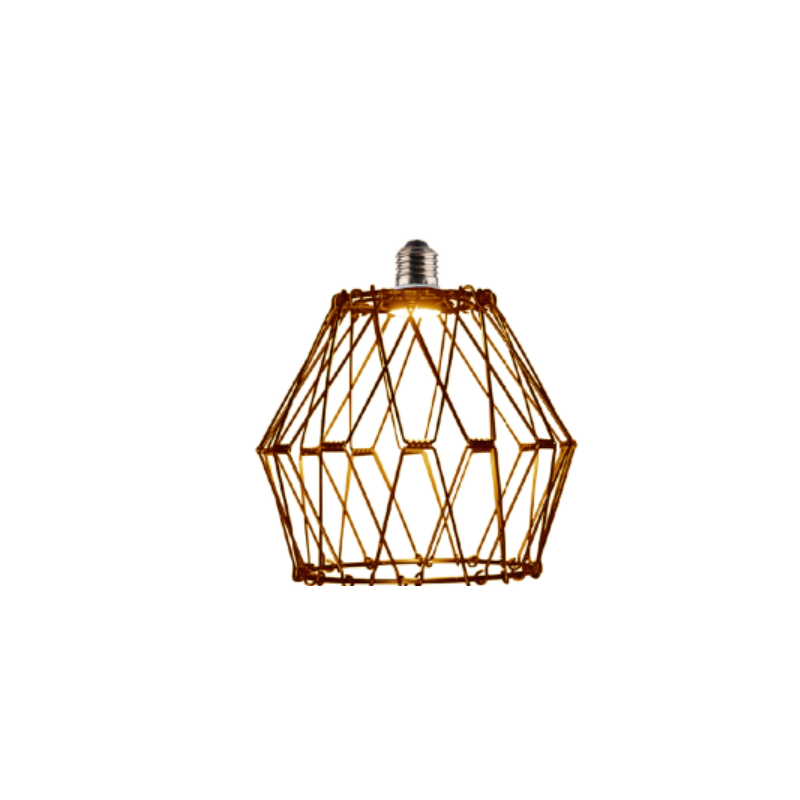 Transformable decorative LED bulb gold 4W E27 screw fitting