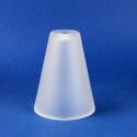 White glass tulip 110mm tall x 84mm in diameter