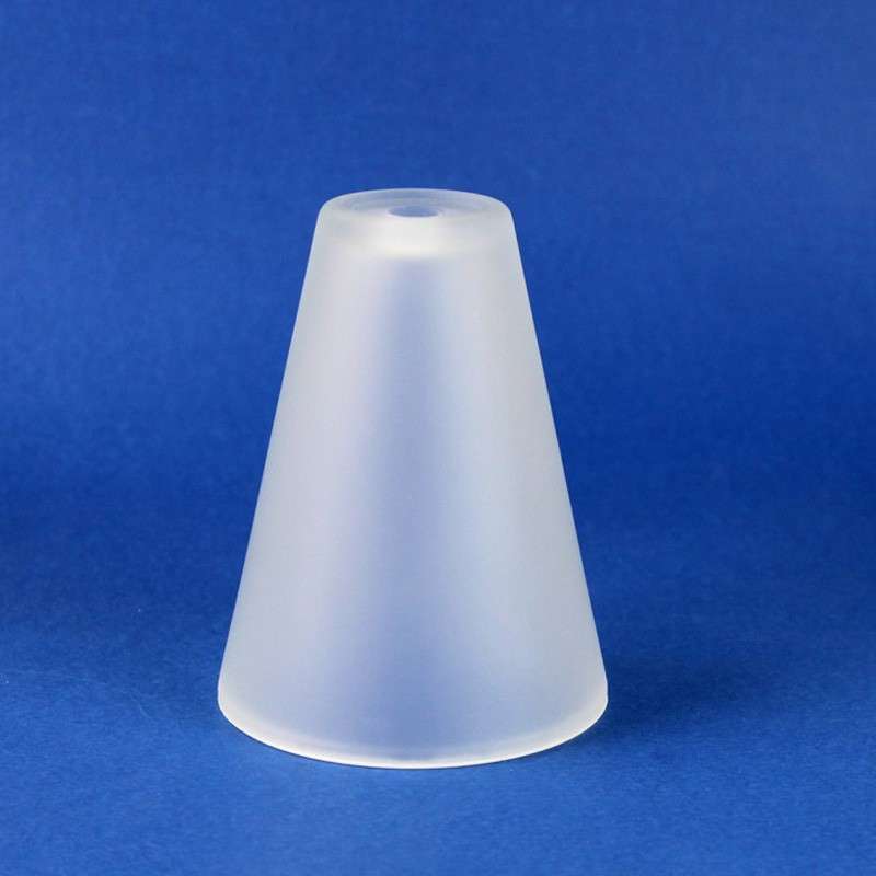 White glass tulip 110mm tall x 84mm in diameter