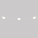 Linear outdoor garland with three lights, total length 6.5 meters.