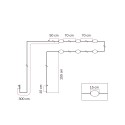 Outdoor garland IP67 6 lights 9 m | LIGHTING DIY