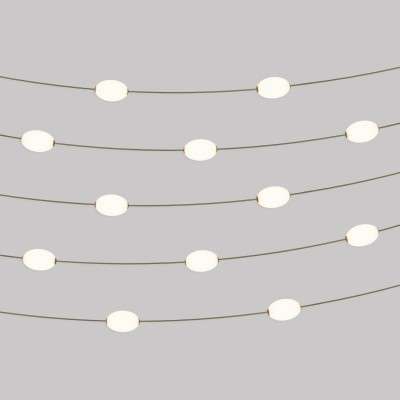 Outdoor garland IP67 12 lights 14 m | LIGHTING DIY