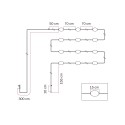 Outdoor garland IP67 12 lights 14 m | LIGHTING DIY