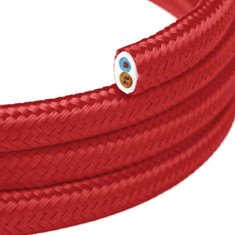 Flat decorative textile electrical cable