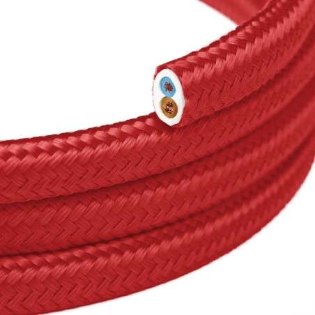 Flat decorative textile electrical cable