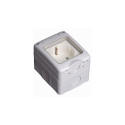 Waterproof surface-mounted Schuko socket outlet IP55