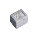 Waterproof IP55 Schuko type socket outlet with switch