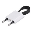 European plug with textile handle for making lamps