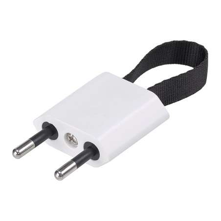 European plug with textile handle for making lamps