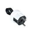 European Schuko plug with textile handle for making lamps