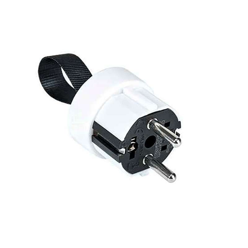 European Schuko plug with textile handle for making lamps