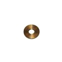 Brass-plated threaded metal washer, 40mm diameter.